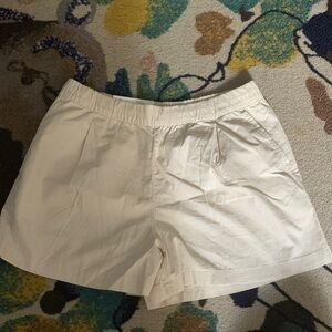 Uniqlo Women's Cream High Waist Shorts